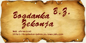 Bogdanka Zekonja vizit kartica